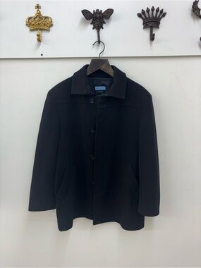 Gene Meyer Men's Black Wool Pea Coat size M